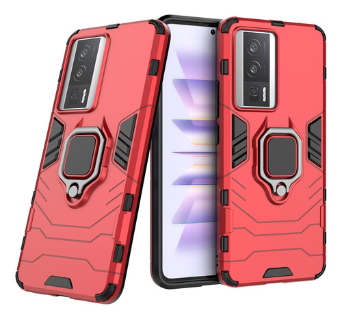 Funda Uso Rudo Carcasa Para Poco F5 Pro 5g+mica Rojo Xiaomi Poco F5 Pro 5g/redmi K60 Pro/k60