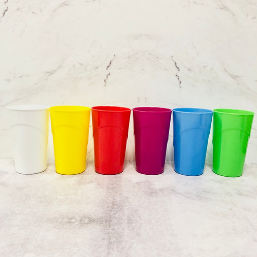 Vaso Plastico Resistente Alto 473 Cc Set X 12 Undiades Color Azul