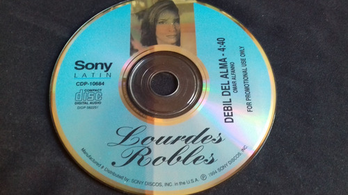 Cd Single Promocional Lourdes Robles Debil Del Alma