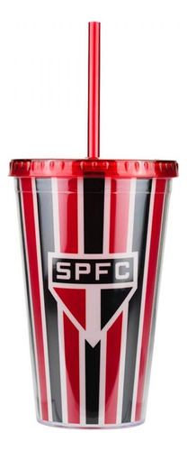 Copo Plástico Canudo 450ml - Spfc