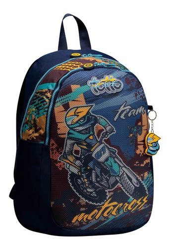 Mochila Motto Cross L Totto - Azul Color 9L9