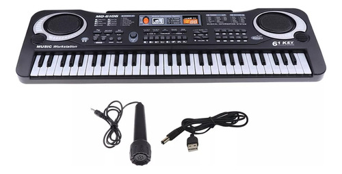 # Piano Electrónico De 61 Teclas Con Micrófono Para Niños