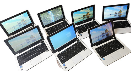 Netbook Intel Celeron 4gb 120ssd Pan14 Wifi Cam Win10 Blue Blanco (Reacondicionado)