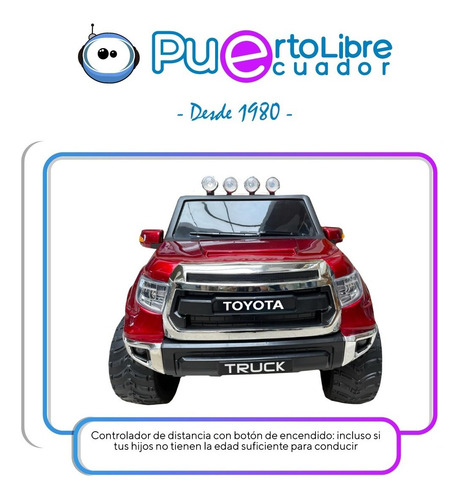 Liquidacion Carro Grande Bateria 2 Niños Toyota + Luces