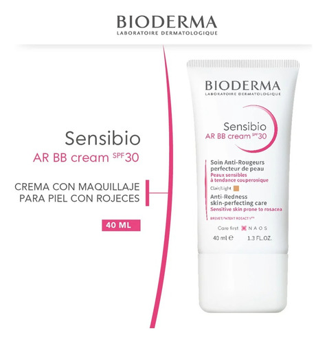 Bioderma Sensibio Ar Bb Cream Clair Light 40 Ml