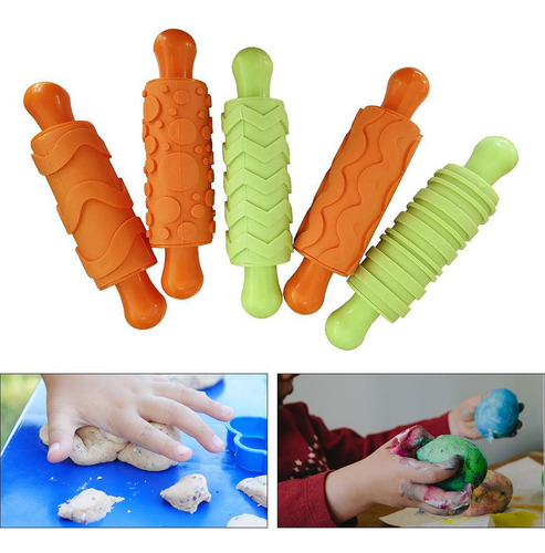 5 Piezas De De Arcilla Para Hornear Molde Rodillo Pin Diy