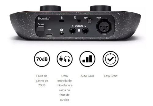 Imagem 2 de 2 de Interface De Audio Focusrite Studio Vocaster One+nf/garantia