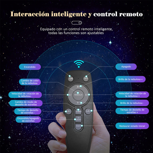 Proyector De Galaxia Astronauta Lampara Led De Noche
