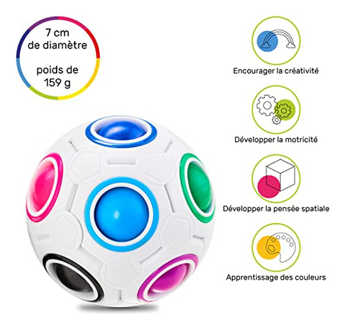 Magic Rainbow Puzzle Ball, Speed ??cube Ball Puzzle Game Fun