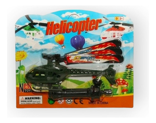 Helicoptero Mini Lanza En Blister 
