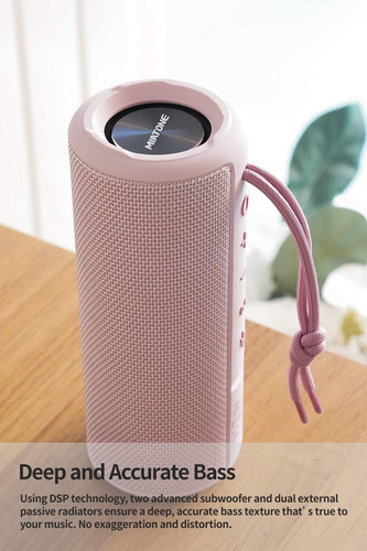 Parlantes Miatone, Bluetooth/impermeable/rosa