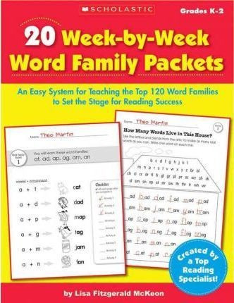 20 Week-by-week Word Family Packets, Grades K-2 - Lisa Fi...