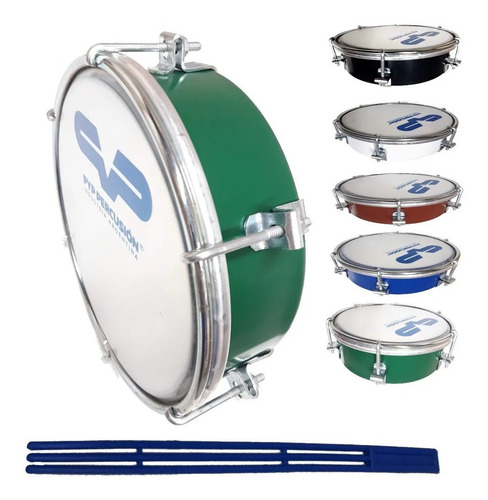 Imagen 3 de 10 de Caseta Tamborin Pyp Percusion De 6 Pulgadas Color