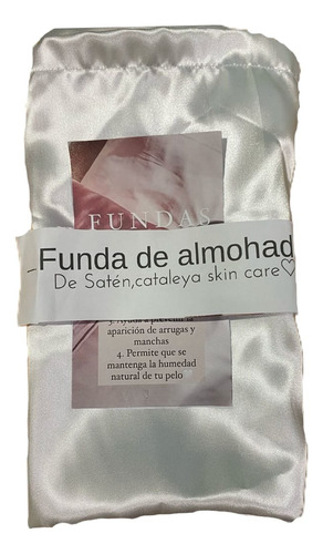 Kit 1 Funda De Almohada Antifrizz+2 Scrunchie D Saten Regalo Blanco