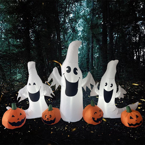 Calabaza Inflable De Halloween Decorativa Terrible Lámpara