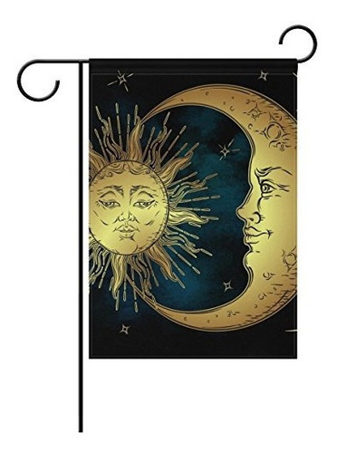 Bandera De Jardín De Doble Cara Decorativa Para Sol Y Luna