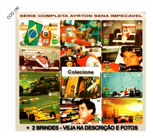 Cartões Telefônicos Ayrton Senna Série Completa  Cod-186