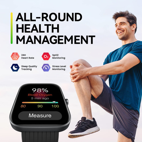 Amazfit Bip 3 Pro, Smartwatch Con Gps, Autonomía De 14 Días, Pantalla Tft Hd, 61 Modos Deportivos - Negro