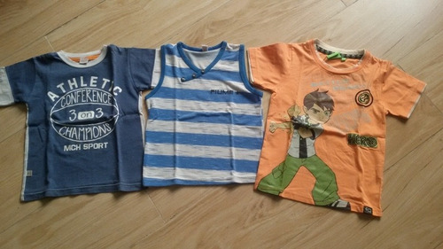 Lote 3 Remeras Manga Corta Talle 6 Varon De Verano (ben 10) (Usado)