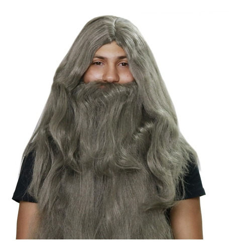Peluca Con Barba Hagrid Harry Potter Deluxe Adulto