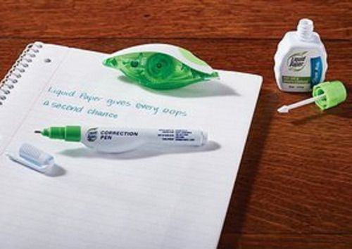 Lápiz Corrector Pluma Liquid Paper 7ml Punta Fina Paper Mate