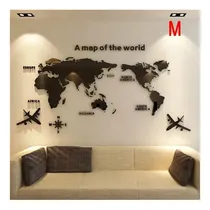 Comprar Mural De Viaje En Acrílico Mapa-mundi 3d 120 X 60 Cm