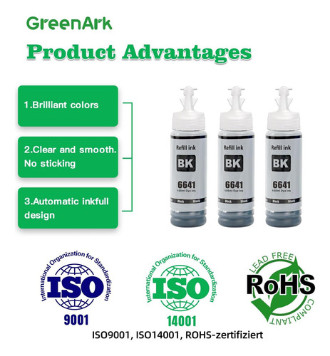 Greenerk 664 T664 T6641 Ink Compatible Para Epson T664 Tinta