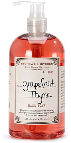 Stonewall Kitchen Grapefruit Thyme Hand Soap, Botella De 16.