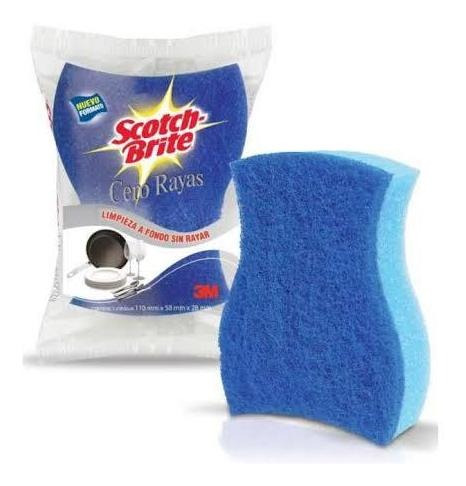 3m Scotch-brite Fibra Esponja Cero Rayas 12 Piezas