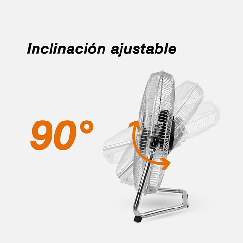Ventilador Abanico Mytek Pie Pared 16 Pulgadas 2 En 1 Metal 40.64 Cm 60hz Plateado Plateado Metal 3