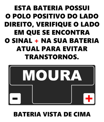 Bateria Moura 6ah Yamaha Fazer 250 Fz25 2023 - Ma6d