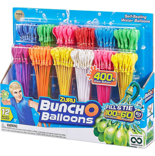 420 Rapid Fill Water Balloons 12 Pack Multi Coloree