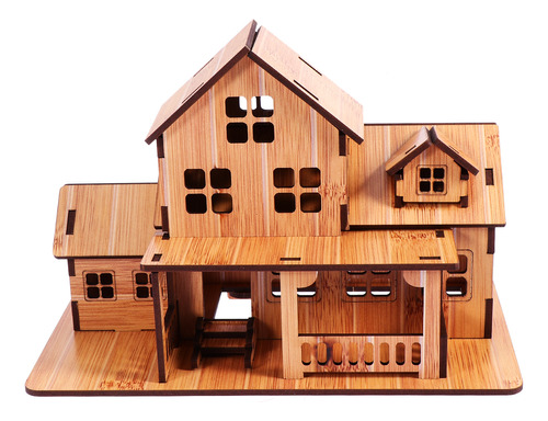 Maqueta De Madera Para Ensamblar Casas De Madera, Color Bamb