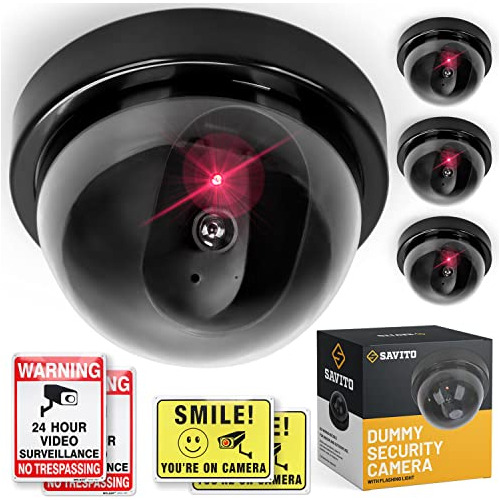 Savito 4 Pack Dummy Cameras Incluye 4 Fake Security Cameras