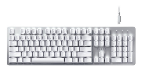 Teclado bluetooth Razer Pro Type QWERTY color blanco con luz blanca