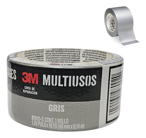 Pack X4 Cinta Multiproposito 3m Ducttape 3903 50mmx9m Gris