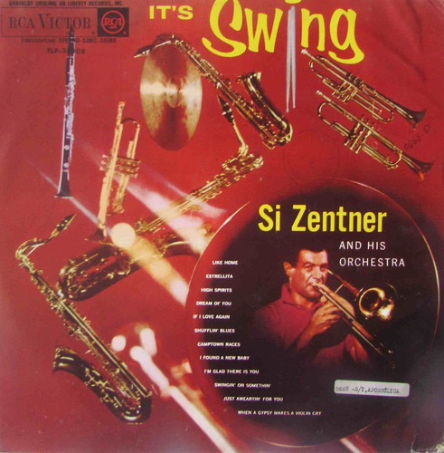 Lp Si Zentner And His Orchestra - It's Swing - Rca Victor - 