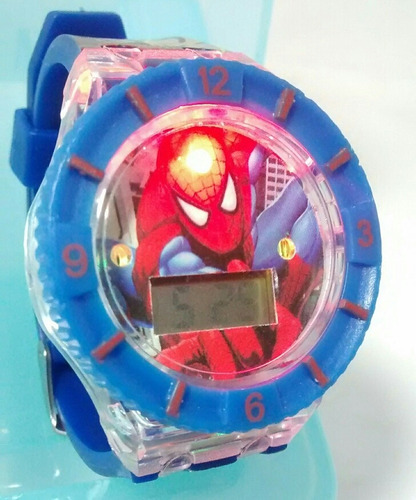 Relógio Infantil Super Herois Homem Aranha Caixinha
