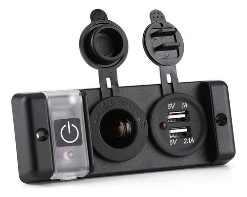 2piezas Doble Toma De Corriente Usb Encendedor Cigarrillos