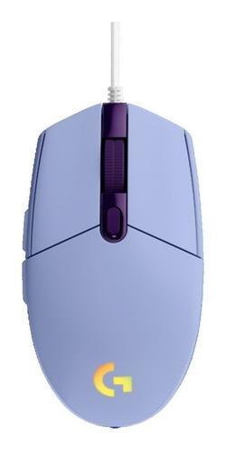 Imagen 4 de 8 de Mouse gamer de juego Logitech G Series Lightsync G203 lila