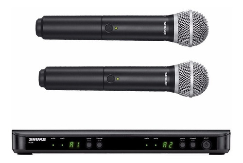 Imagem 1 de 1 de Microfone Duplo Sem Fio Shure Blx288/pg58 - Pg288