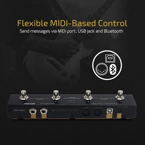 Pedal De Controle De Pé Hotone Midi Bluetooth Ampero...