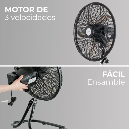 Ventilador 3 En 1 Pedestal Piso Y Pared Con 3 Velocidades De Potencia Y 5 Aspas De Polipropileno Ventilador Oscilatorio Silencioso De Altura Ajustable 18 Pulgadas 50w - Set 2 Piezas