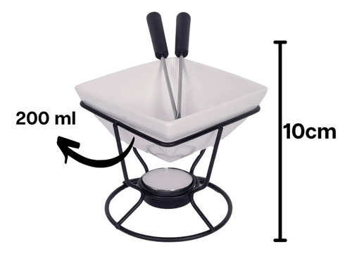 Set De Fondue Con 5 Piezas De Chocolate Y Queso