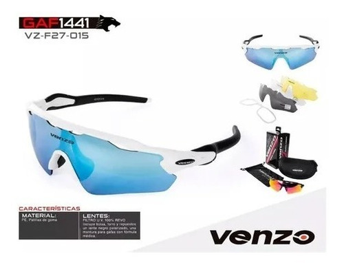 Gafas Venzo 4 Lentes Cambio Uv400 Accesorio Miopia Polarizad