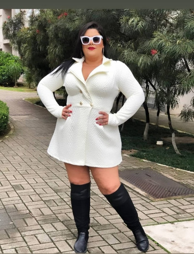 Casaco Sobretudo Plus Size Feminino Tamanhos Grandes Frio