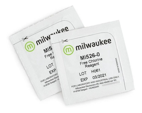 Paquete De 25 Reactivos Para Medidor De Cloro Mw10 Milwaukee