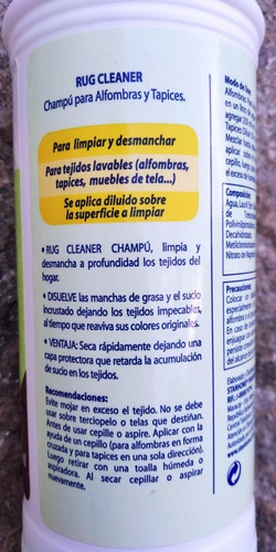 Rug Cleaner ChampĂș Para Alfombras Y Tapices Stanhome 500ml