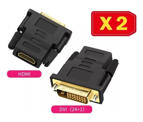 Adaptador Convertidor De Dvi 24+1 Macho A Hdmi Hembra Pc Tv