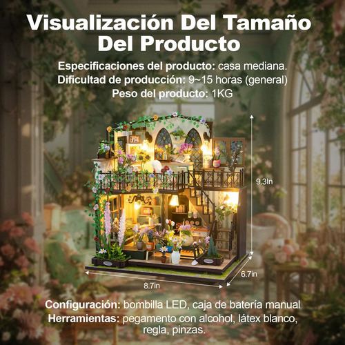 Kit Casa Muñecas En Miniatura Para Bricolaje,doble Capa Casa
